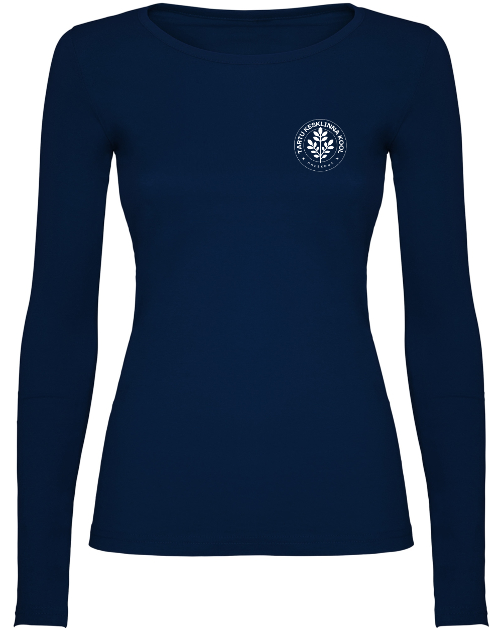 Naiste pikkade varrukatega särk, tumesinine