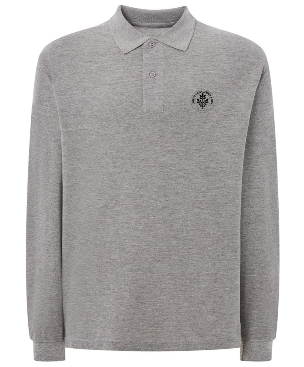 Meeste pikkade varrukatega polosärk, hall