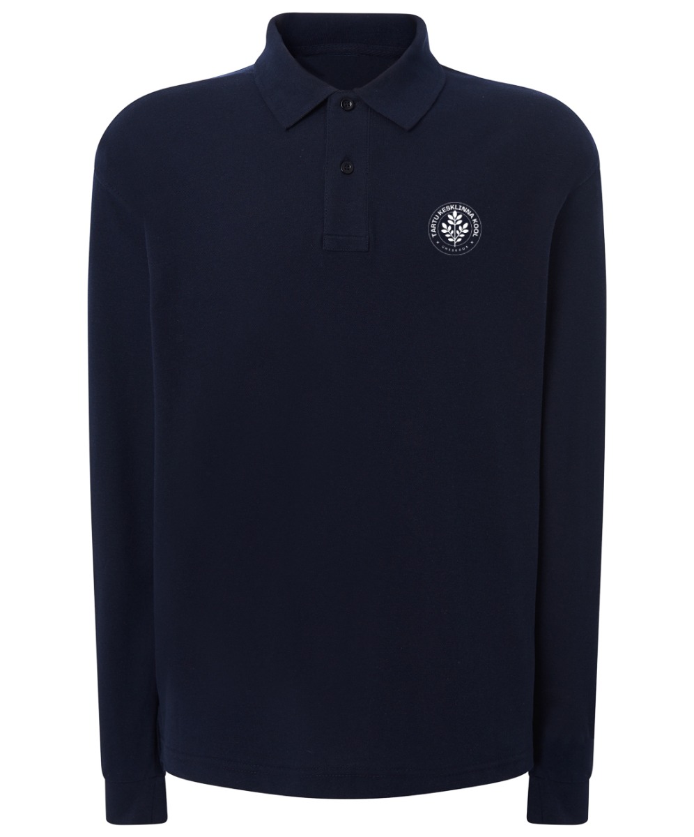 Meeste pikkade varrukatega polosärk, tumesinine